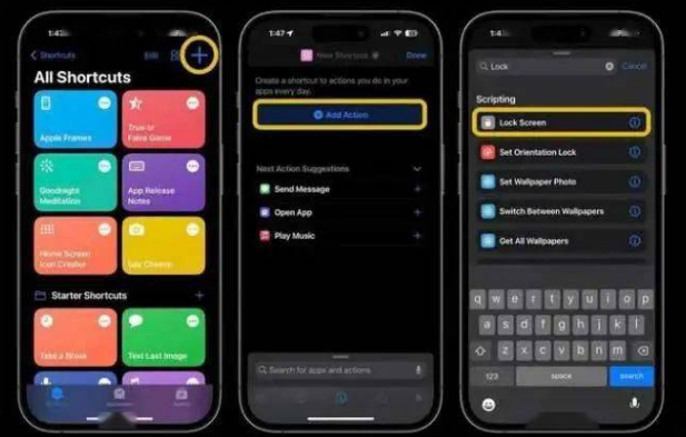 黄山苹果14锁屏维修店分享iPhone14升级iOS16.4后如何创建锁屏快捷方式 